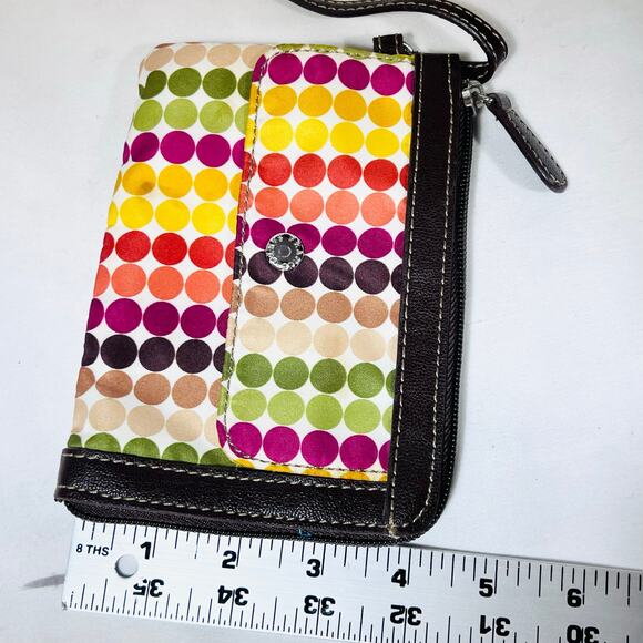 Franco Sarto Polka Dot Crossbody Bag w/ Handbag Set Multicolor Boho Fall Colors - Picture 15 of 16